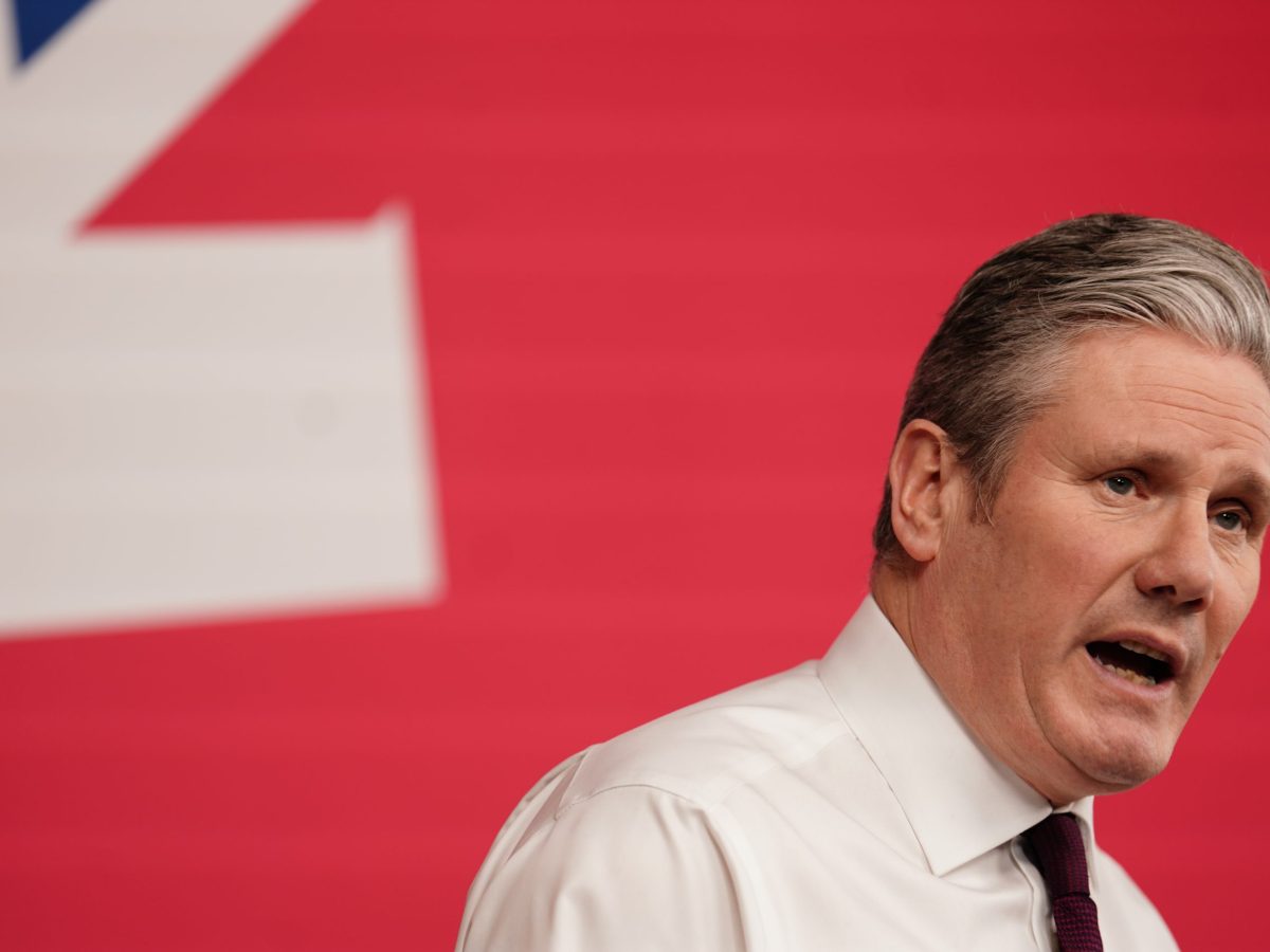 Labour leader, Sir Keir Starmer gives a speech during a press conference at the Labour party headquarters following the release of Baroness Louise Casey's review into police standards on March 21, 2023 in London, England. Photo by Jordan Pettitt - Pool/Getty Images