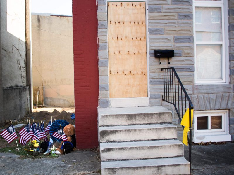 A memorial for Baltimore Police Detective Sean Suiter