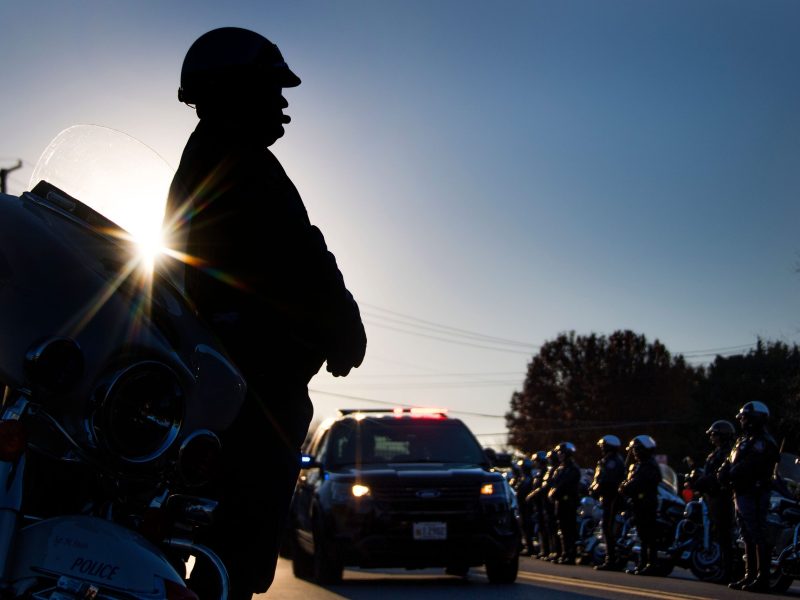 The funeral procession for Baltimore Detective Sean Suiter