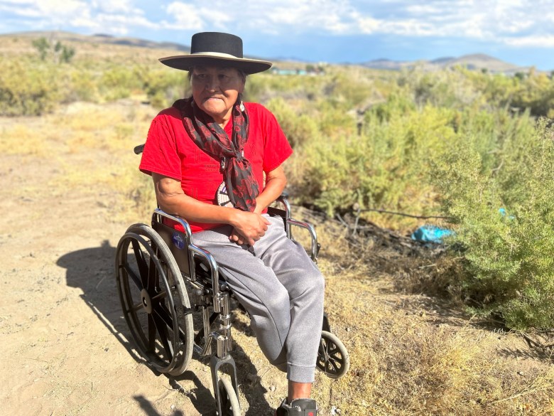 Paiute Elder Dean Barlese at his home on the Pyramid Lake Reservation, about 45 minutes north of Reno, Nevada.
