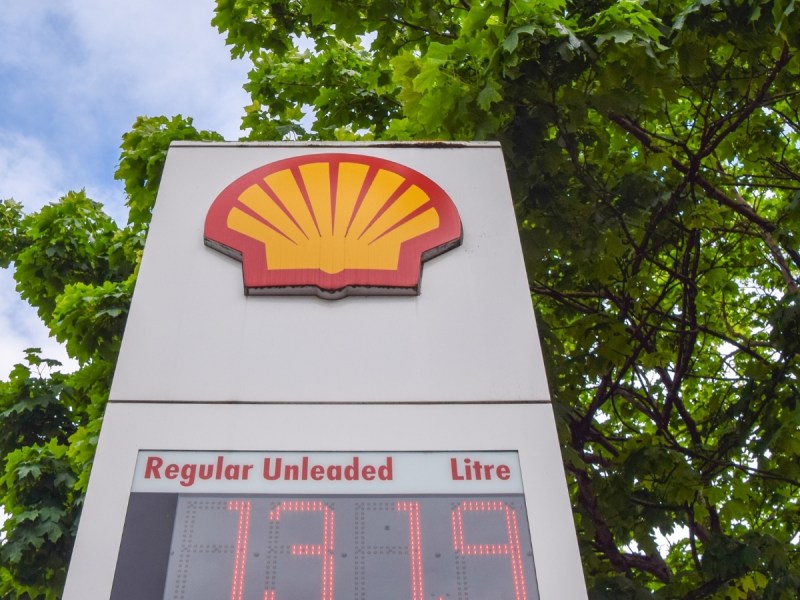 Shell station sign